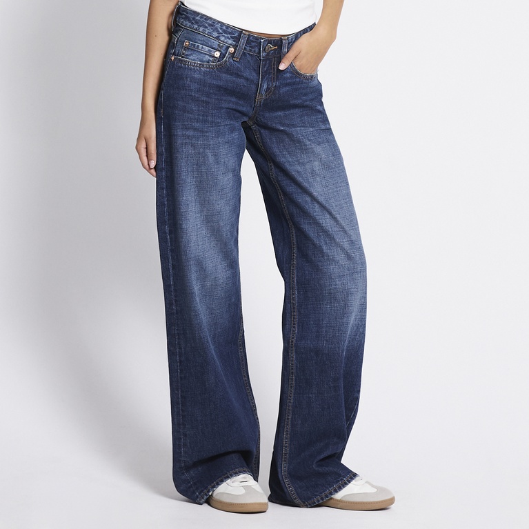Low waist wide jeans "Anarchy" Midnight Blue